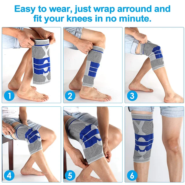 Medical Knee Brace Support Compression Sleeve Joint Recovery Arthritis Pain Relief Running Workout Sports Knee Pad 6