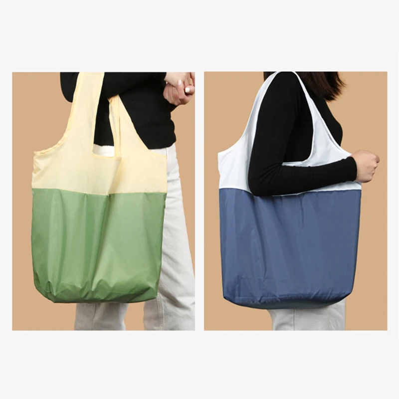Reusable Grocery Bags Washproof Foldable Shopping Tote Bags Sturdy Lightweight Eco Friendly Shoulder Bag