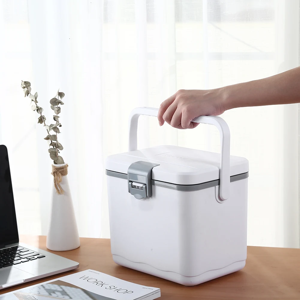 Cooler Box Portable Camping Refrigerator Incubator 4.5/5L Large Capacity Car Ice Bucket Heat Preservation Camping BBQ Equipment