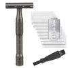 Reusable Safety Razor, Single Blade Razors for Men, with 10 Platinum Coated Double Edge Razor Blades, Beginner Friendly DE Razor 1