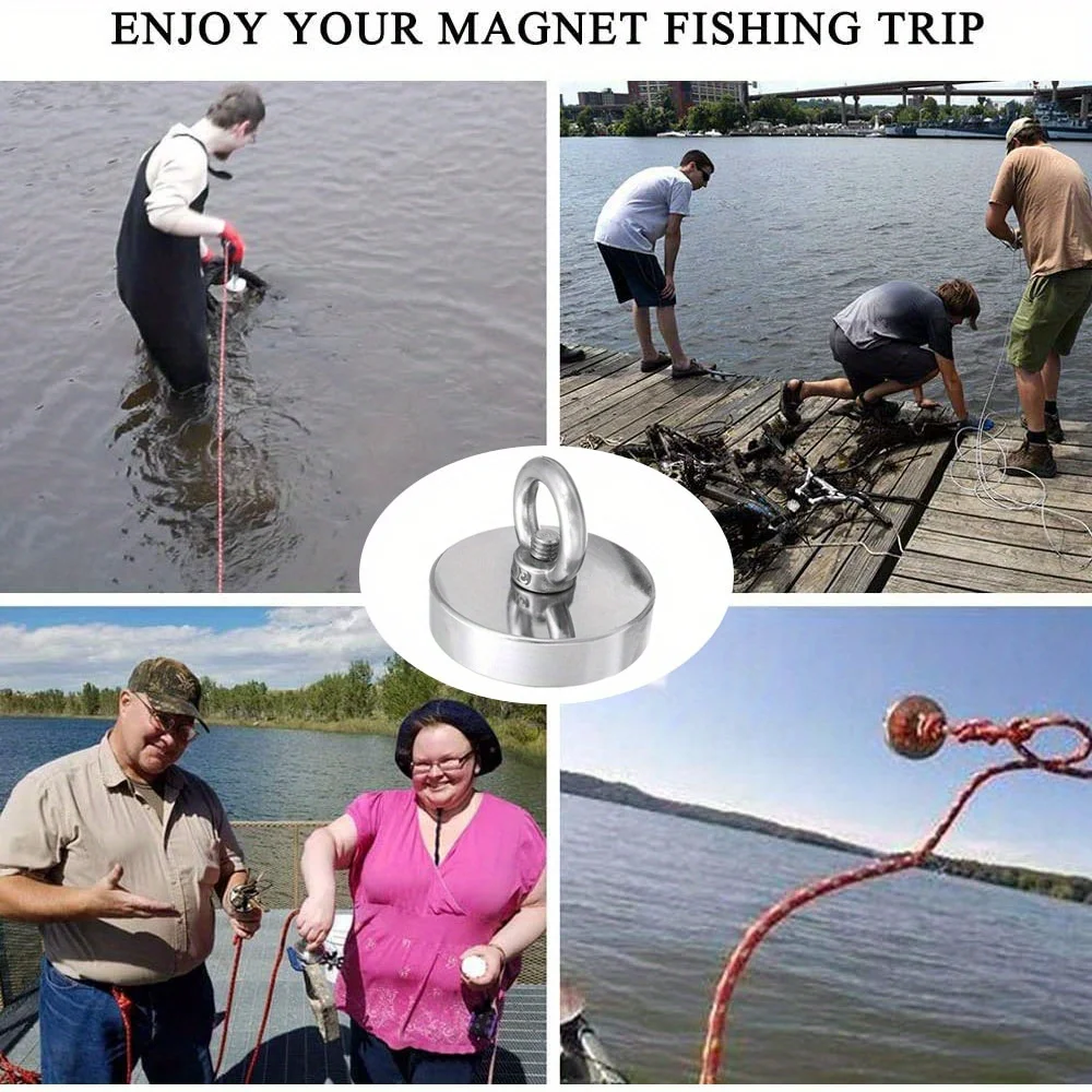 Fishing Magnetic Hooks for River Salvage Fishing Accessories Home Outdoor Use magnetic hooks