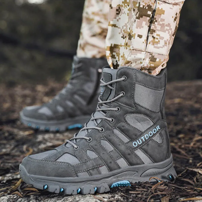 Outdoor Hunting Fishing Climbing Hiking Shoes Jungle Off Road Martin Boots Men Breathable Non-slip Sports Working Shoes