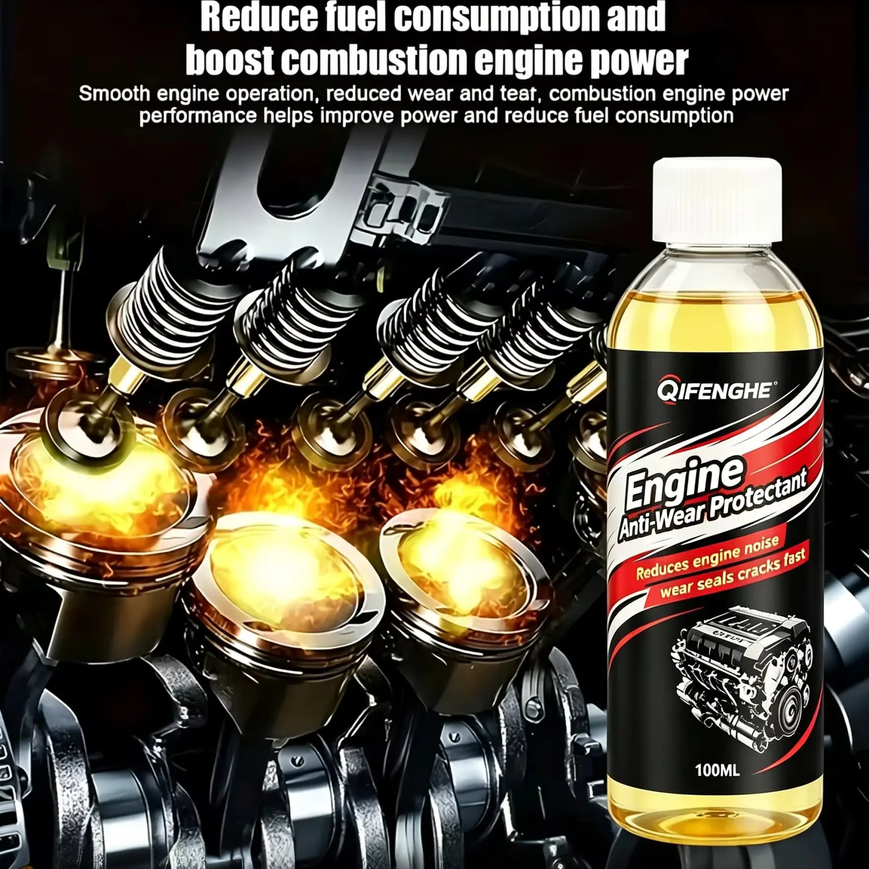 Protezione Antiusura per Motori 100ML, Riduce il Rumore del Motore, Sigilla Rapidamente le Crepe, Senza Attrezzi Professionali, Manutenzione Motori Auto, Camion, SUV - Image 4