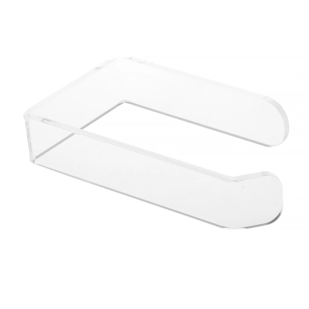 Acrylic Toilet Paper Holder Tissue Rack Wall Mounted Bathroom Kitchen Roll Holder Paper Rack Modern Tissue Roll Hanger 1PC