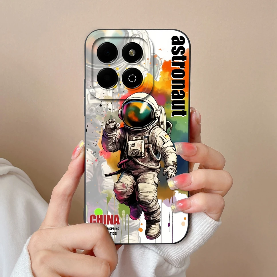 Lovely Funny Cat Astronaut Soft Silicone Premium Phone Case - Enhanced Protection Back Cover