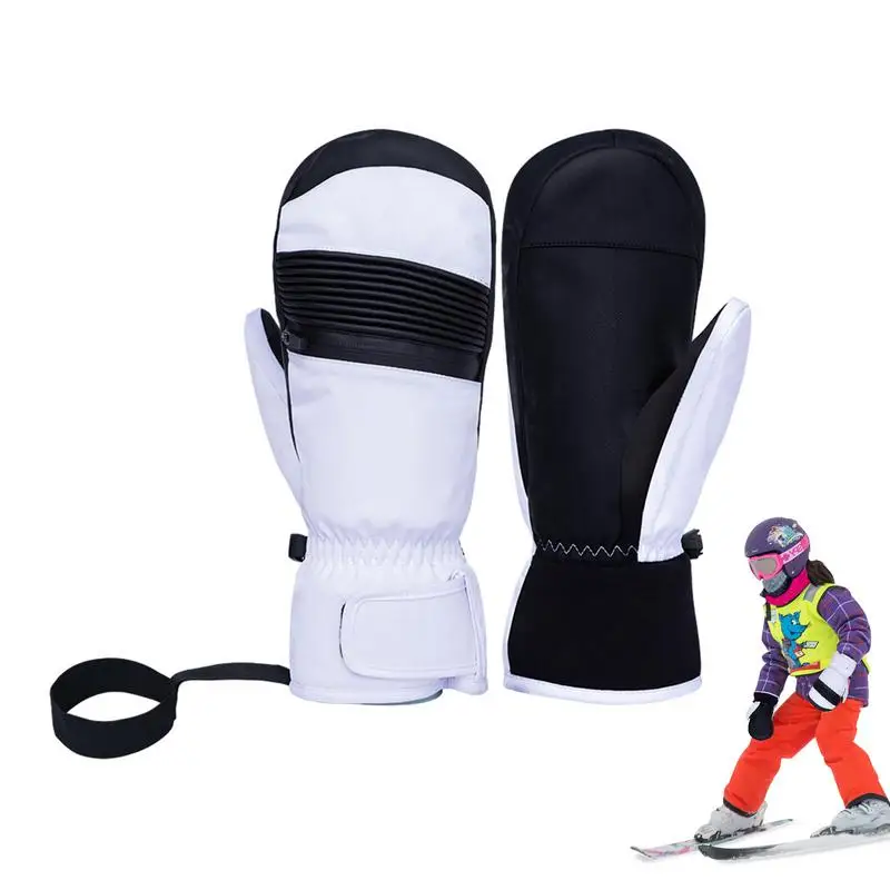 

Перчатки для сноуборда зимние лыжные перчатки теплые водонепроницаемые ветрозащитные плотные Зимние перчатки для снега Нескользящие велосипедные перчатки для