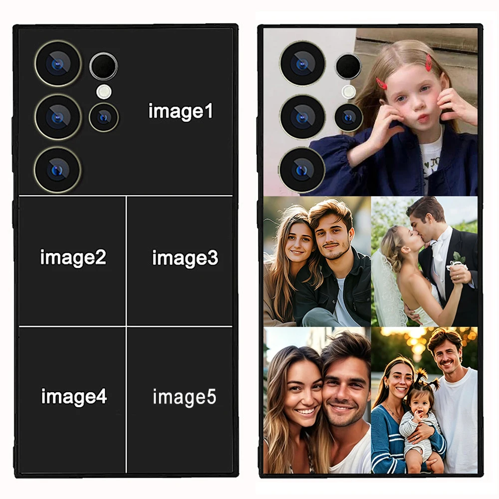 Personalized Shockproof Black Phone Case with Custom Photo Design