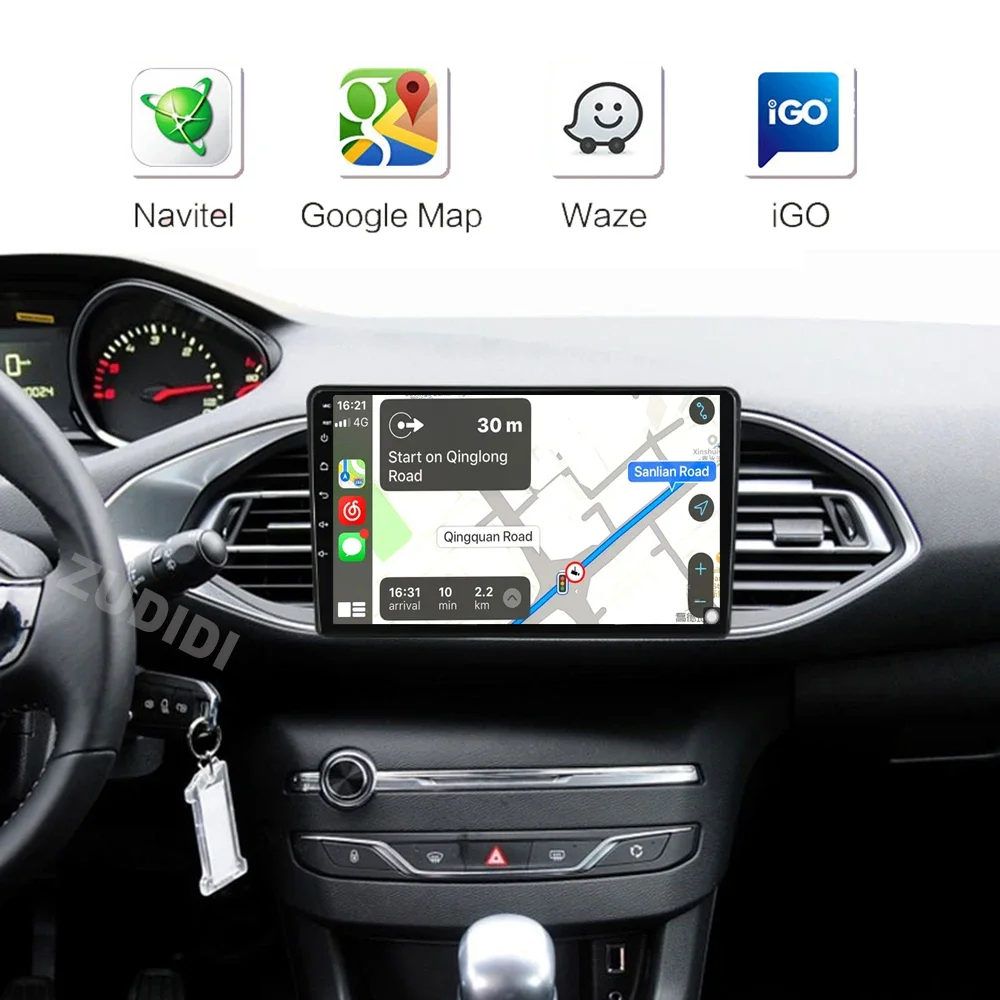 Android 13 8 Core 9&ldquo; IPS Screen Car Radio Stereo Receiver For Peugeot 308 T9 308S 2013-Multimedia Player Carplay+Auto car multimedia player car radio
