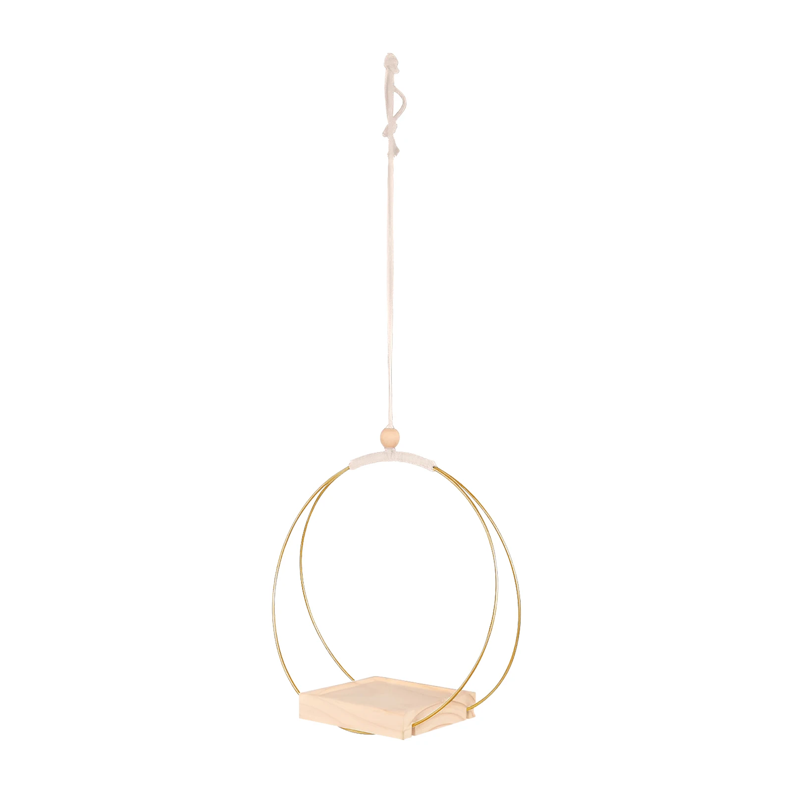 

Lightweight Outdoor Sturdy With Wood Base Elegant Window Fine Workmanship Modern Macrame Wall Plant Hanger Practical Adjustable