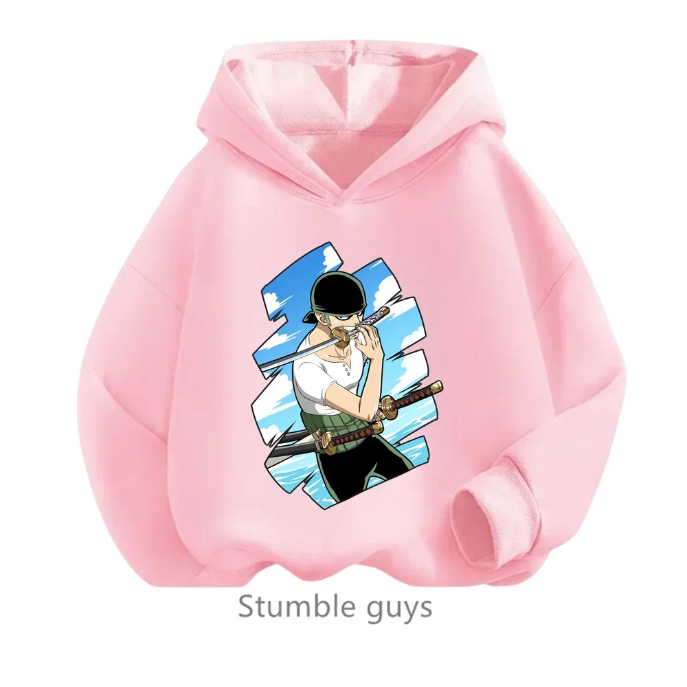 thumbnail image 1 of Ropa para niños, sudadera de una pieza para niños, ropa para niñas, primavera y otoño, sudadera con dibujos animados de Anime Luffy Zoro, traje para adolescentes, camisetas con capucha de Sonic, 1 of 5