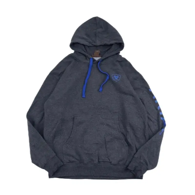 Zip Up Hoodie Fleece Hoodies Fleece Jacket American Trendy Brand Outdoor Sports and Leisure High-end ARIAT Fleece Hooded Sweater Sleeves Printed Trendy Vintage Jacket