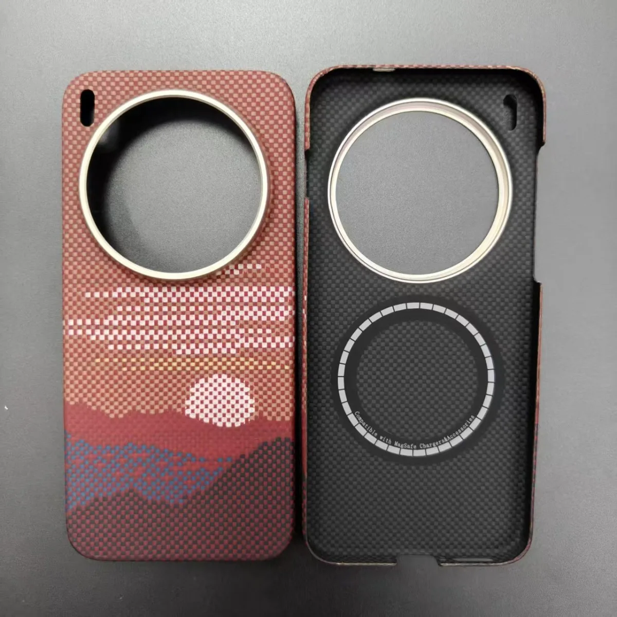 Premium Real Carbon Fiber Magnetic Phone Case – Sleek Aramid Fiber Cover with MagSafe Compatibility