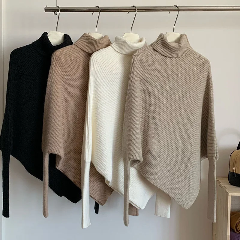 Autumn Women Turtleneck Sweater Casual Knitwear