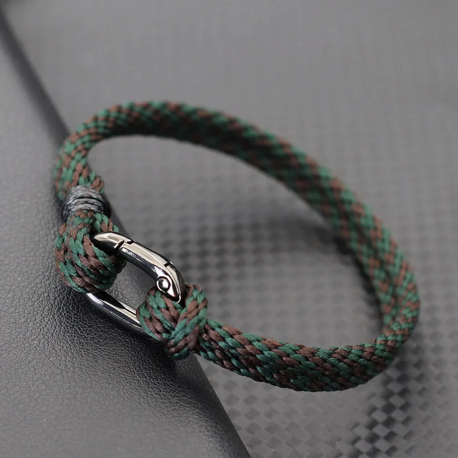 Handmade Rope Bracelet for Men with Detachable Buckle