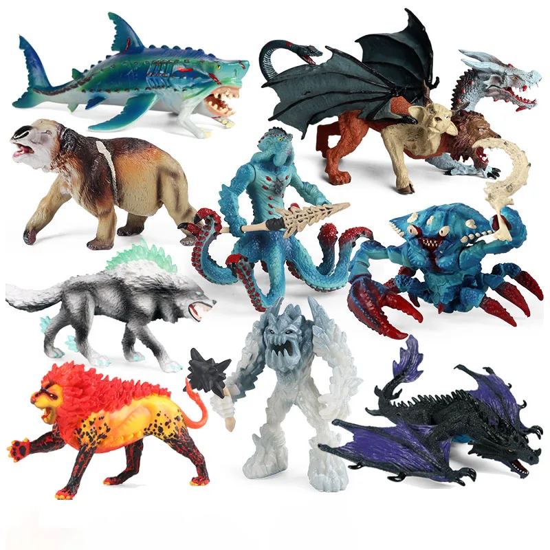 Simulazione Dinosauro Warcraft Demon Dragon Flying Dragon Model Decor Toys Animal Action Figures Bambini Sussidi Educativi Cognitivi