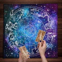 12 Constellations Tarot Card Tablecloth Altar Cloth Sun Moon Starry Sky Tarot Tablecloth For Spread Tarot Reading Cover Decor 1