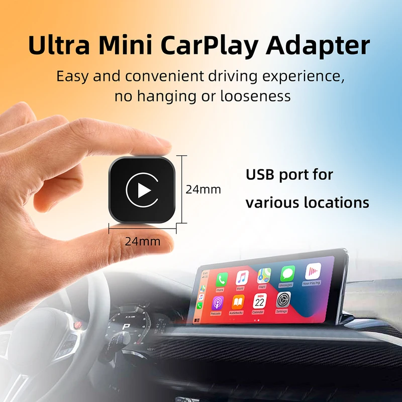 2in1 Wireless CarPlay Dongle Android Auto Adapter AI Smart Box Car...