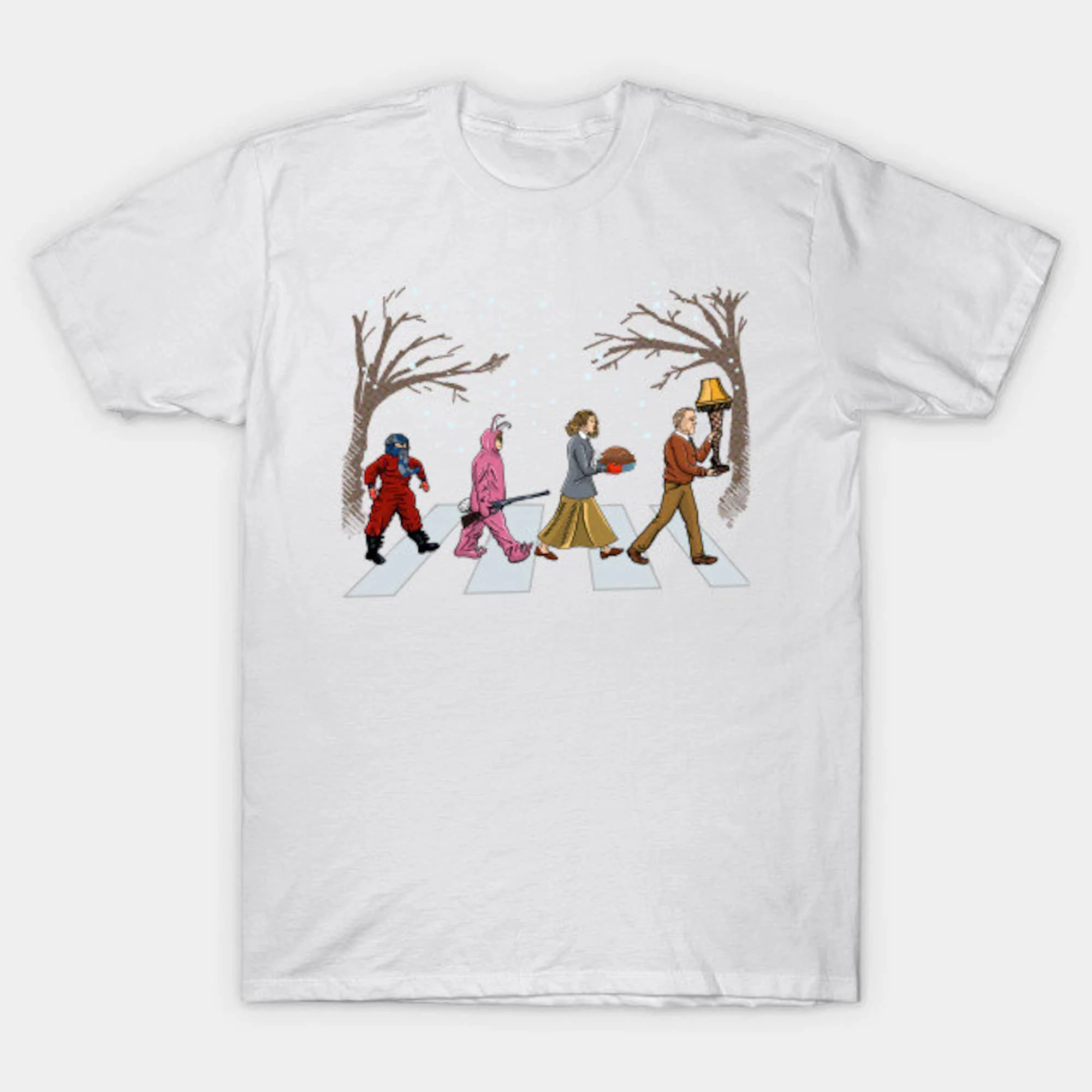 Christmas Story Abbey Road T Shirt Holiday Movie Apparel
