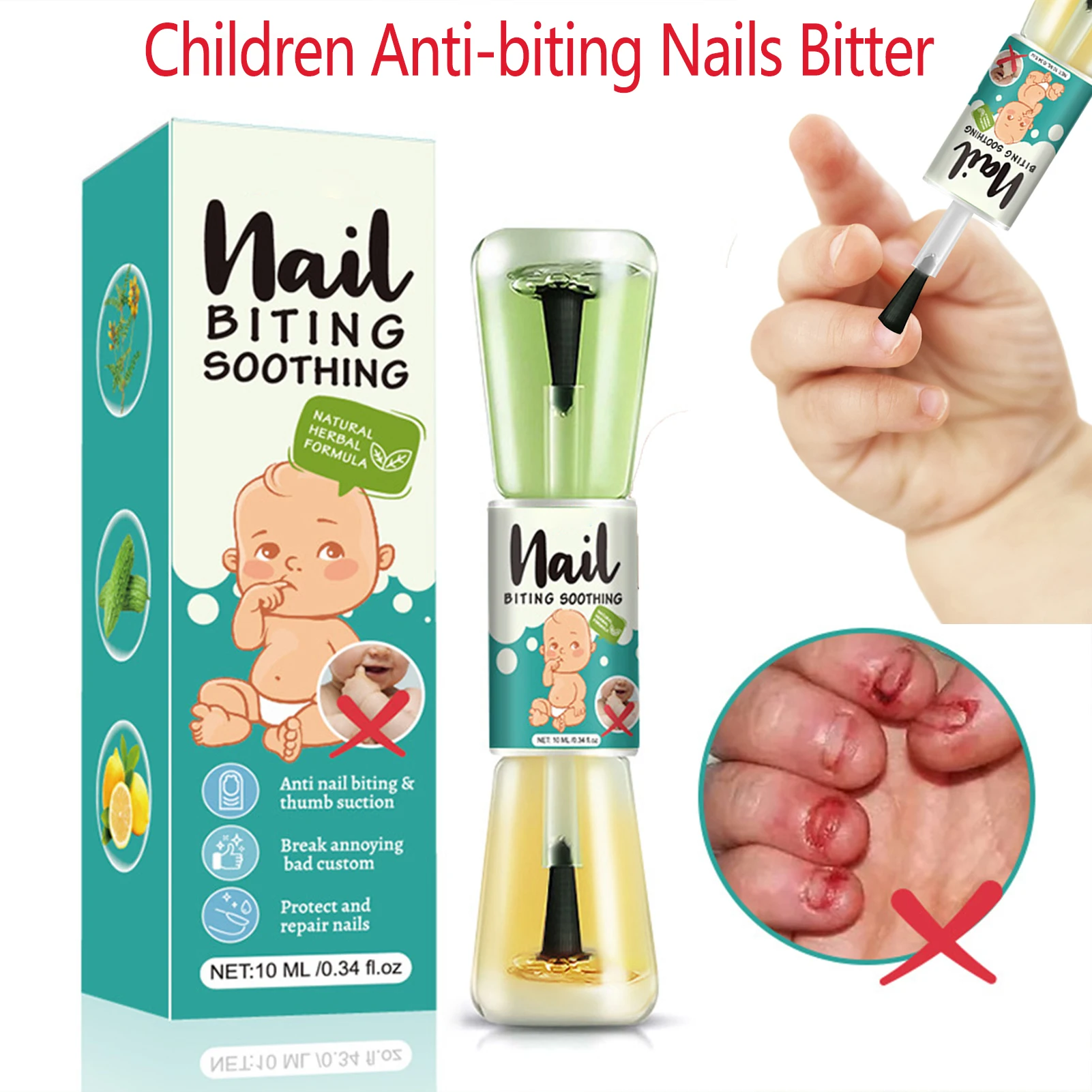 Nail Care Kit 10ml Children Anti-biting Nails Bitter Nail Water