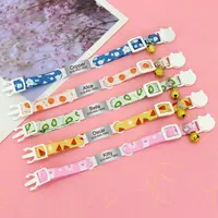Personalized 1cm Width Cat Collar with Bell Safe Breakaway Cats Collars Quick Release Cute Necklace Free Engrave For Cats Kitten 2