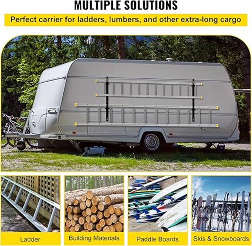 VEVOR Trailer Ladder Rack, Fit for Enclosed Trailer Exterior Side Wall