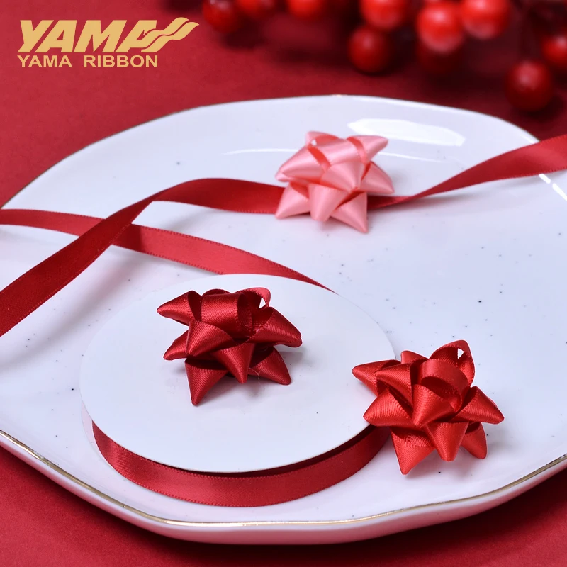 Satin Ribbon  Satin Yama - Face Satin Ribbon 1/8 Inch 3mm 500yards/rol Red  White - Aliexpress