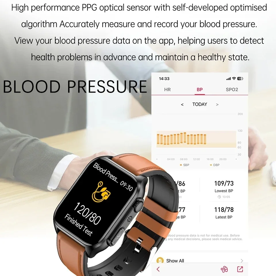 Xiaomi-reloj inteligente para hombre, dispositivo deportivo con ECG + PPG,  medidor de glucosa en sangre, temperatura corporal, presión arterial,  salud, novedad de 2023 - AliExpress