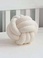 Woven Ball Pillow, Knotted Cushion with Backrest, Perfect for Sofa Decoration For Home, Bedroom Decoration