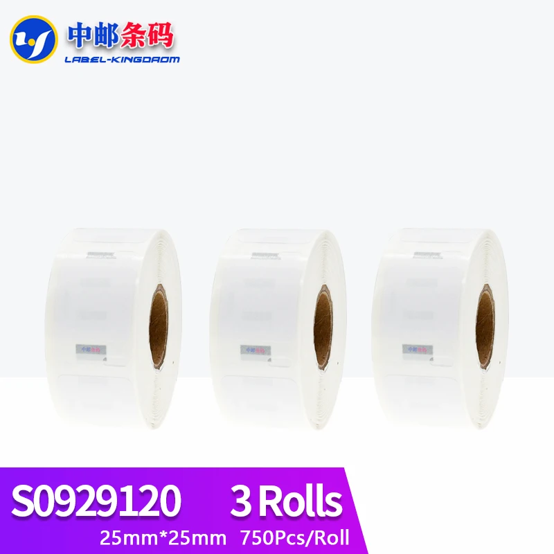 

3 Rolls Dymo Generic S0929120 Label 25*25mm 700Pcs Compatible for LW450 Turbo Thermal Printer