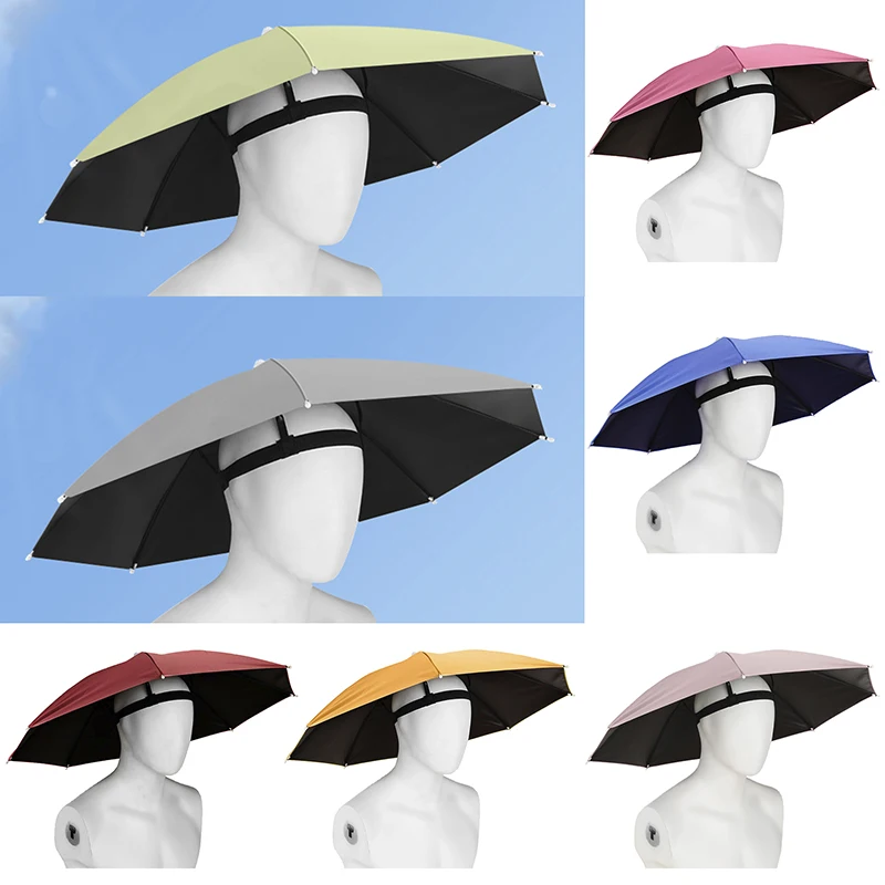 Chapeau parapluie portable pêche pliable universel imperméable protection solaire camping extérieur