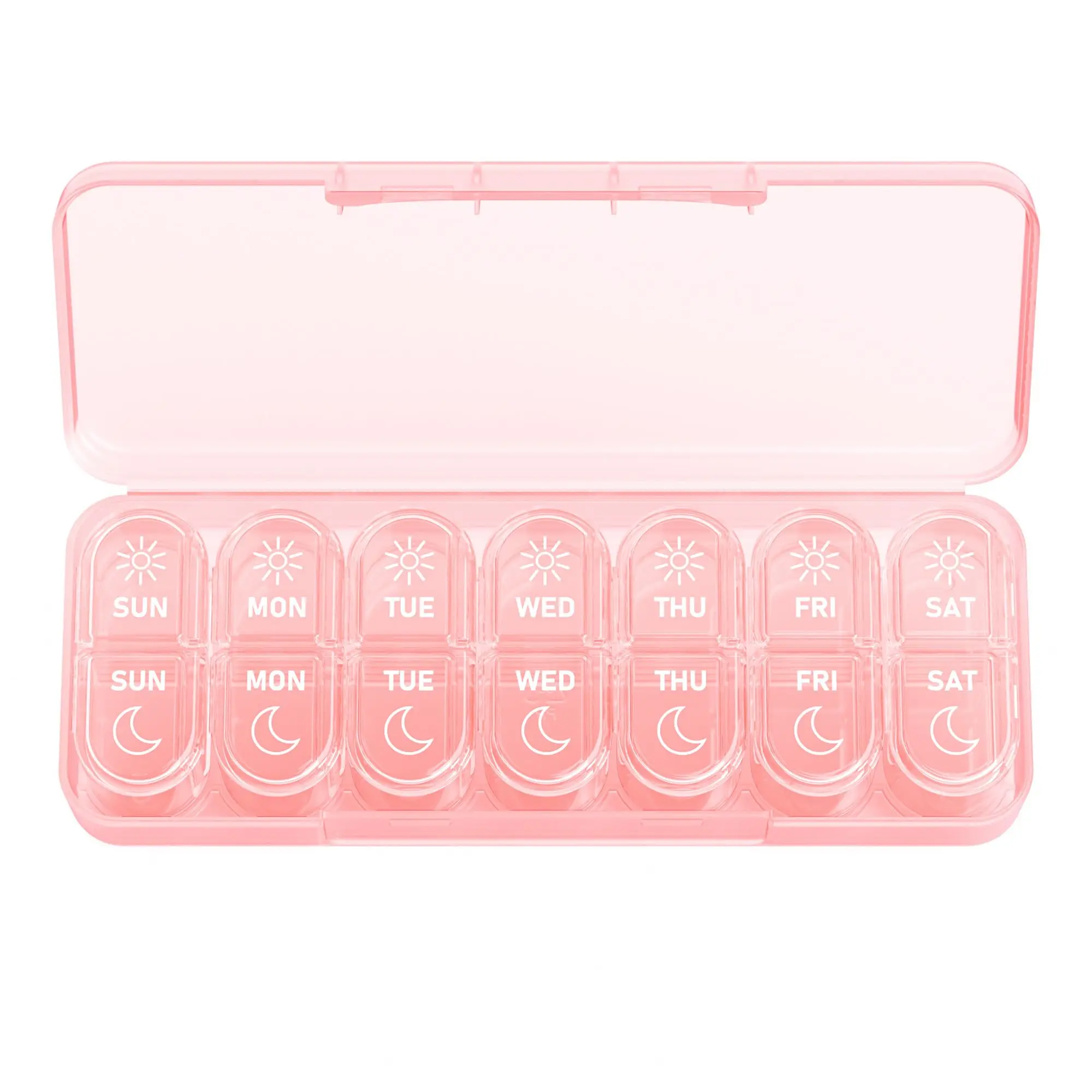 Dual-Compartment Weekly Pill Organizer for Travel & Daily Supplements