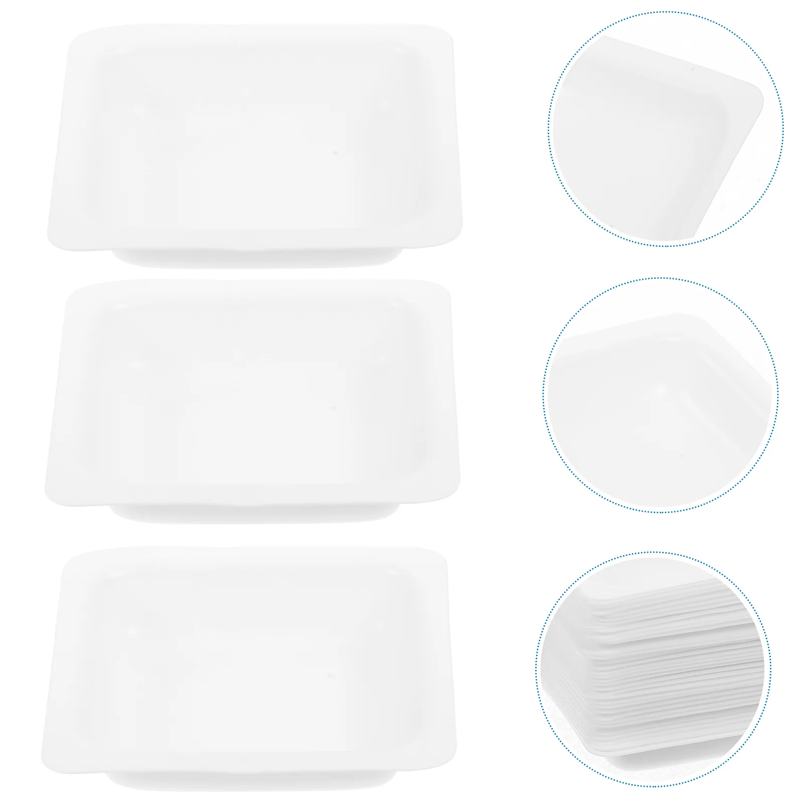 

100pcs Balance Weighing Pan Square Shape Weighing Tray Laboratory Equipment Accessory