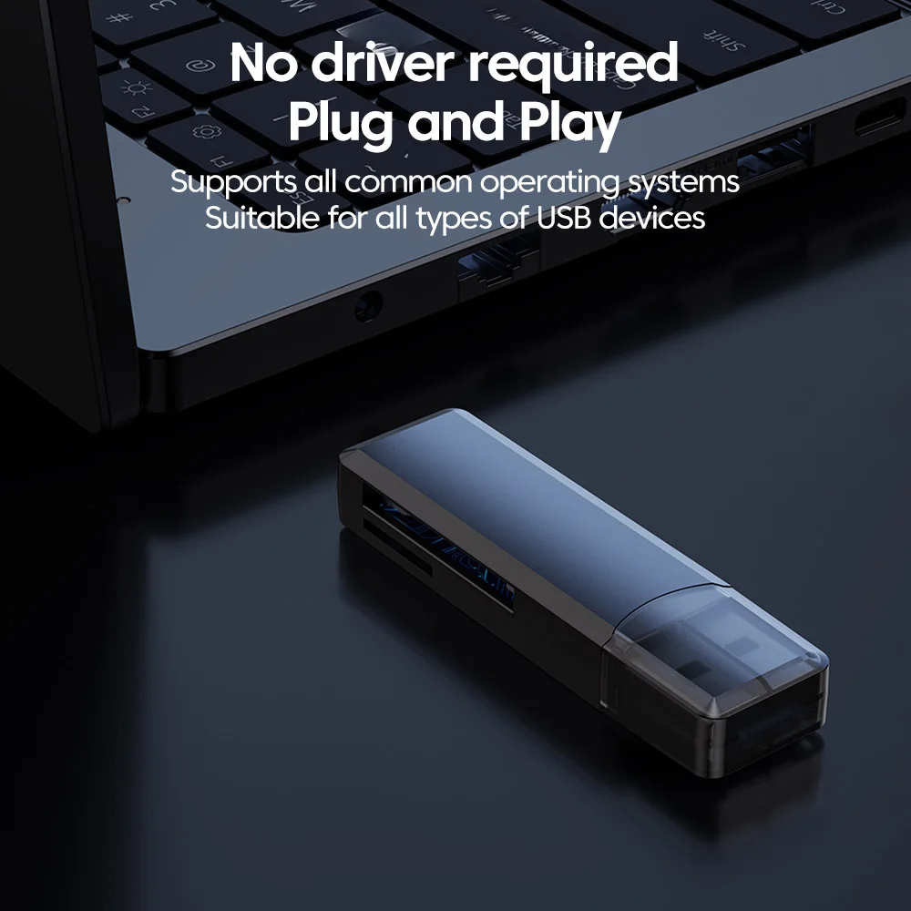 USB 3.0 고속 카드 리더, 마이크로 SD TF 메모리 카드, PC 노트북 액세서리용 고속 카드 리더 어댑터, 2 인 1