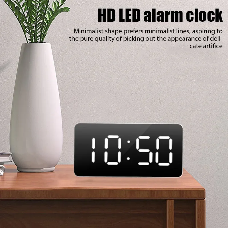 

Creative Multifunctional 3D LED Digital Wall Clock, Home Decoration with USB Plug-in, Luminous Electronic Clock