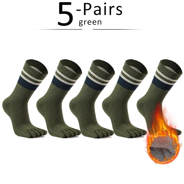 5 Pairs green