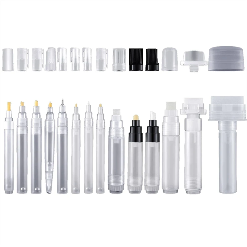 

Set Of 14 Fillable Blank Paint Touch Up Pen Markers Refillable Paint Pen Clear Empty Markers Empty Paint Tube