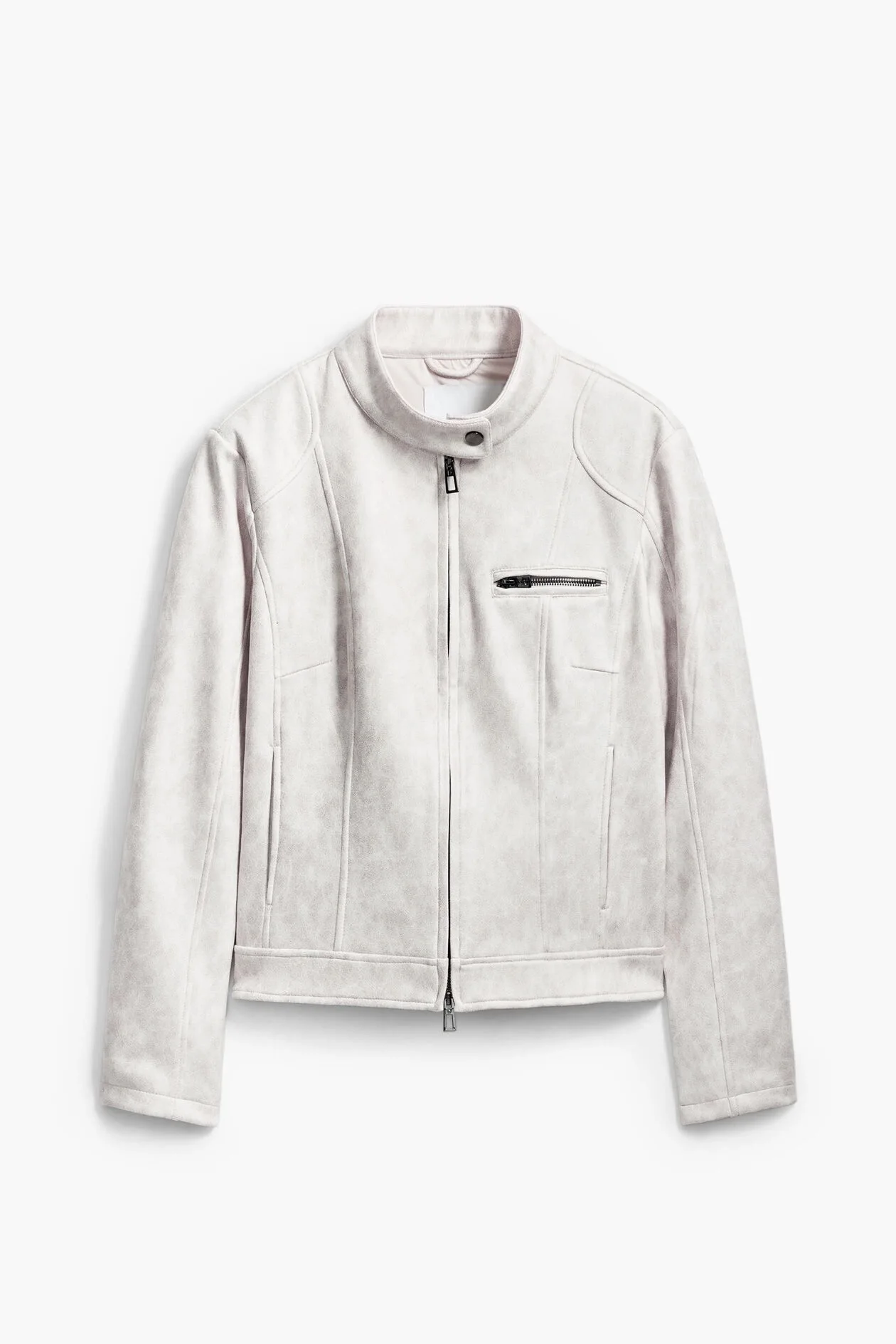 Spanische Original Licht Luxus Damen Jacke Motorrad Stil Reißverschluss Anti Verschleiß Stehkragen Retro Kurzmantel – Detail 4