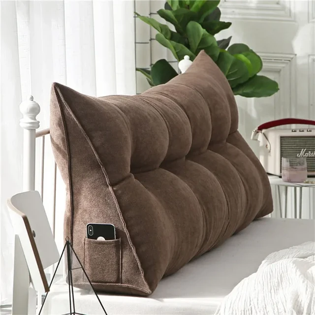 Bedside Back Cushion with Filler Reading Large Backrest Lumbar Support for Bed  Bed Headboard Pillow Decor Cushion for Sofa - AliExpress