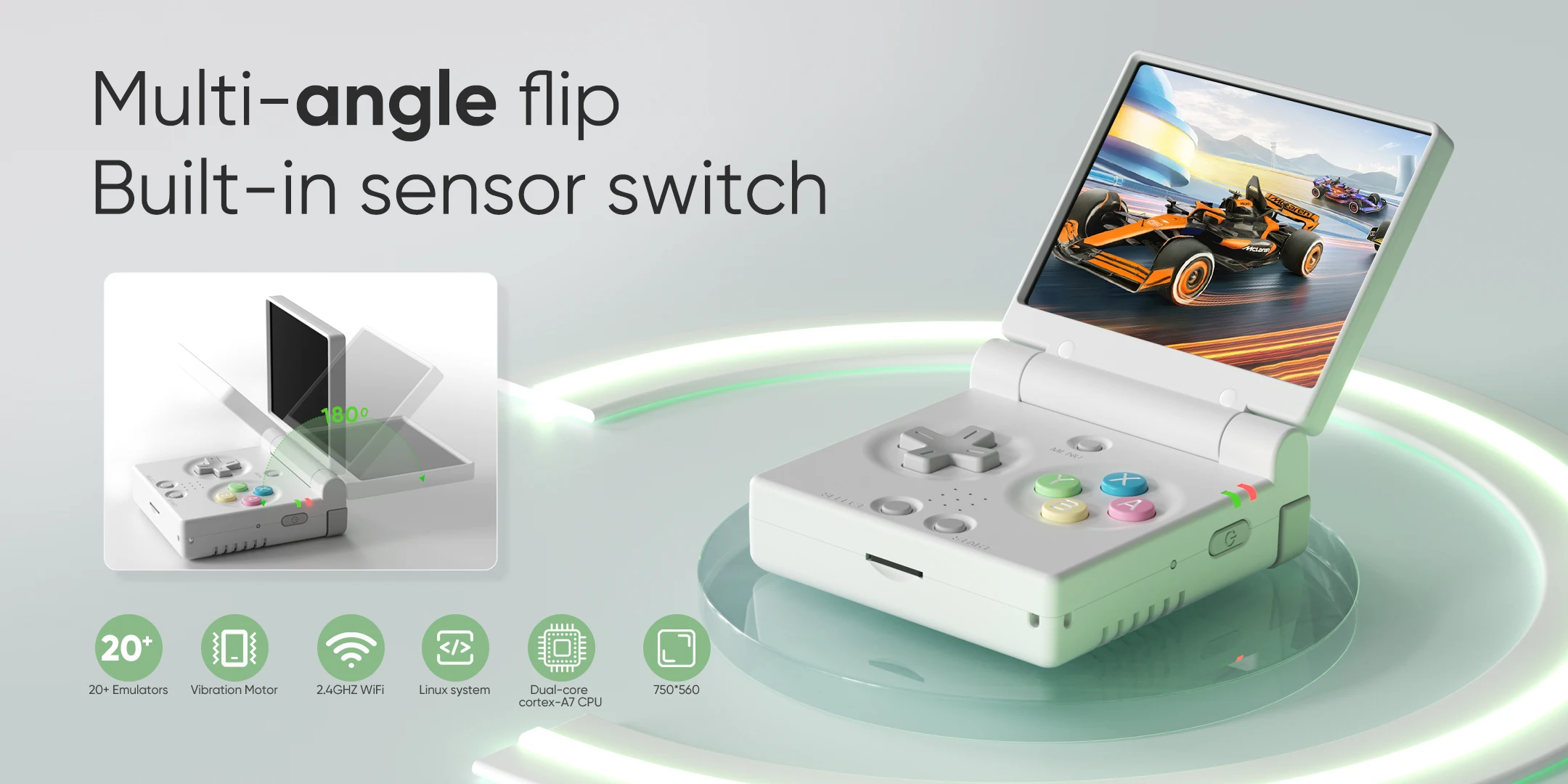 MIYOO Mini Flip Handheld Console - 2.8'' IPS Screen, Portable Retro Game Emulator, Gift For Gamers_voghion.com