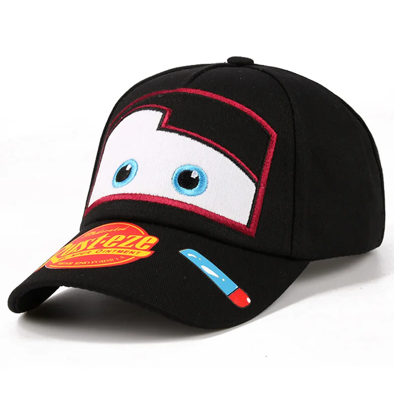 thumbnail image 1 of Disney-Gorra ajustable de dibujos animados para niño y niña, gorro con estampado de Cars, Mcqueen, Hip Hop, película, regalo de cumpleaños, 1 of 5