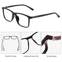 Men and Women Square Full Rim Glasses Frame Polarized Clip on Sunglasses With Colorful Clip Ons For Prescription Lenses 3