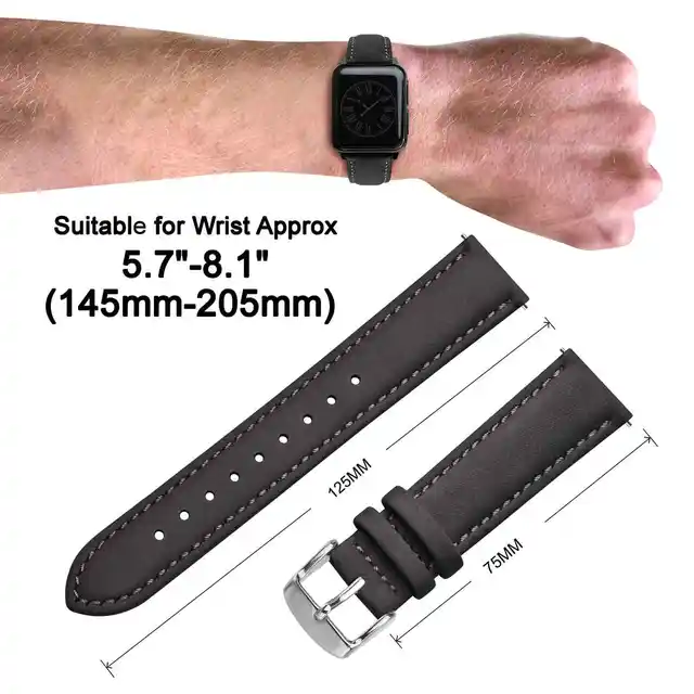 Bracelet De Montre Quick Release En Cuir Véritable - 12 à 22 Mm, Neuf Avec étiquettes !