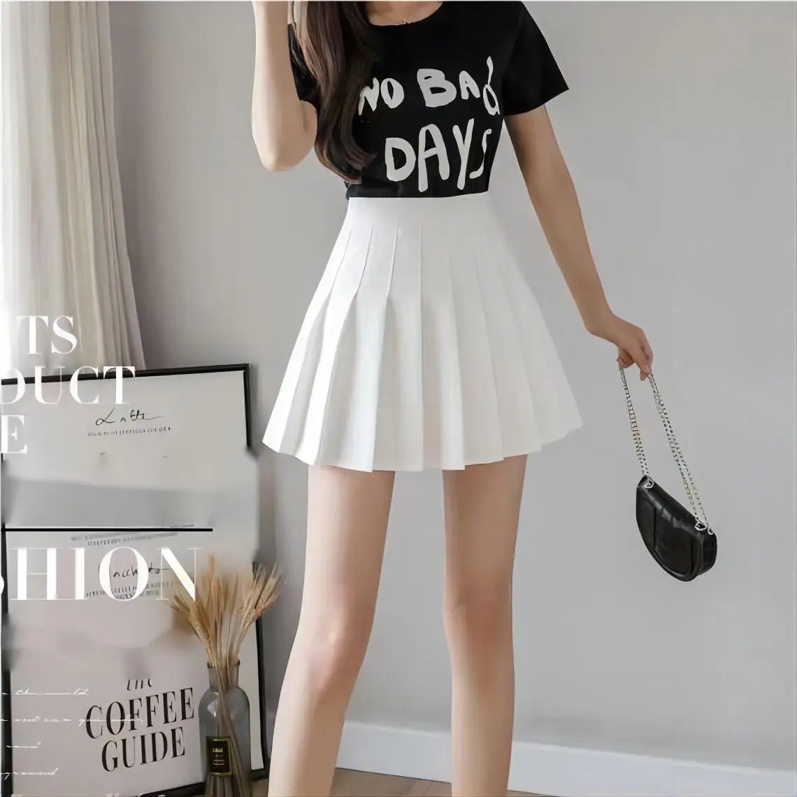 2024 New Sexy Women Pleated Skirts High Waist Summer Vintage Mini Skirts Korean Tennis Student White Designed Dance Skirt