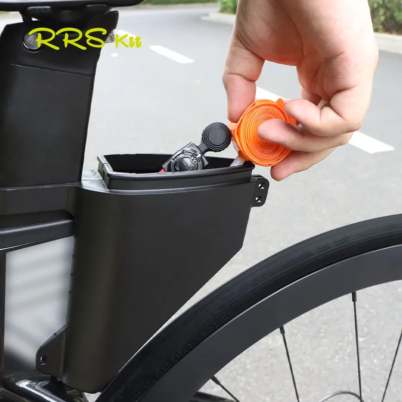 Rrskit Road Bicycle Seat Tube Storage Tail Bag Hard Shell Waterproof Shock-absorbing Droplet Type Bicycle Saddle Bag