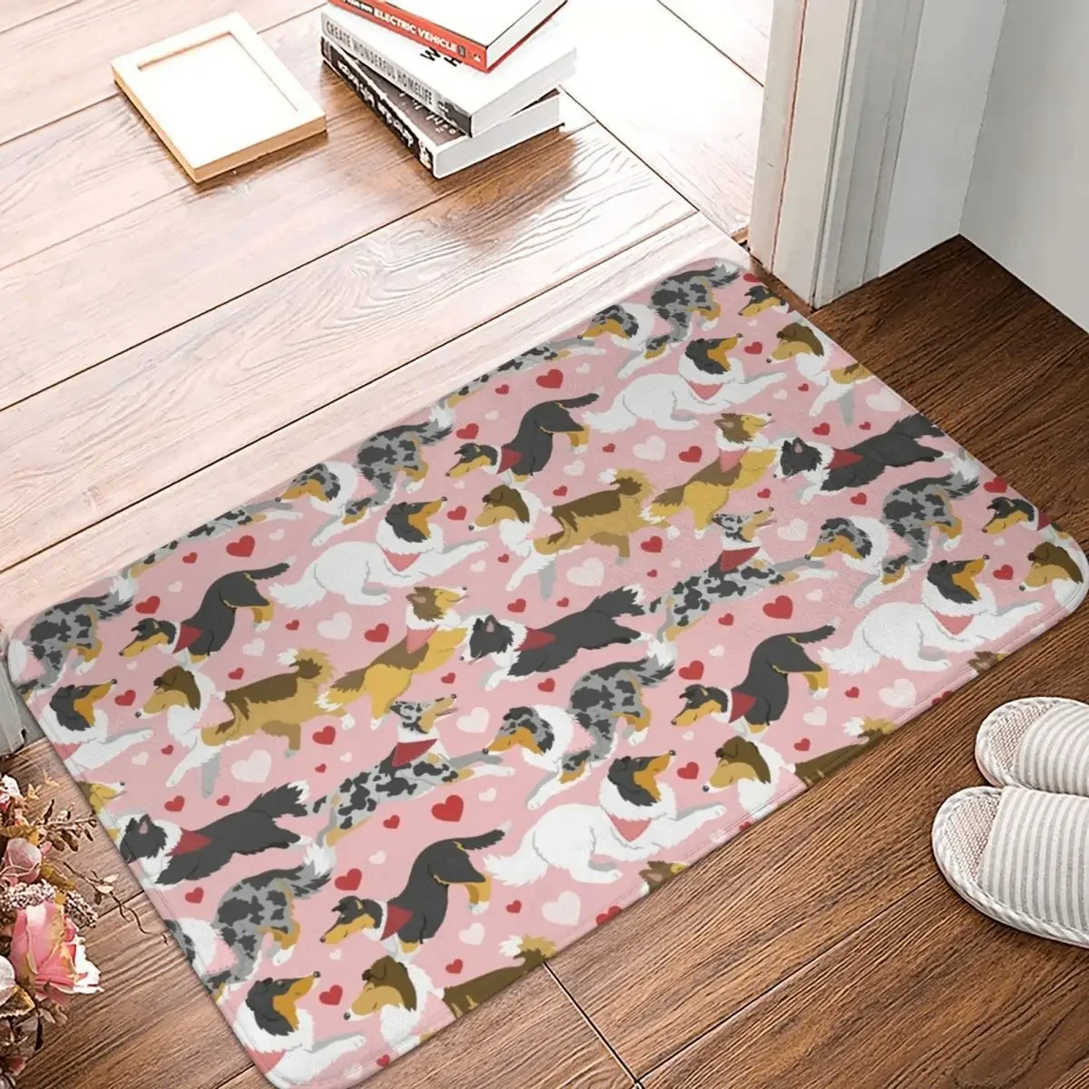 

Rough Collies Doormat Polyester Floor Mat Cushion Carpet Kitchen Entrance Home Rugs Mats Bedroom Non-slip Footpad