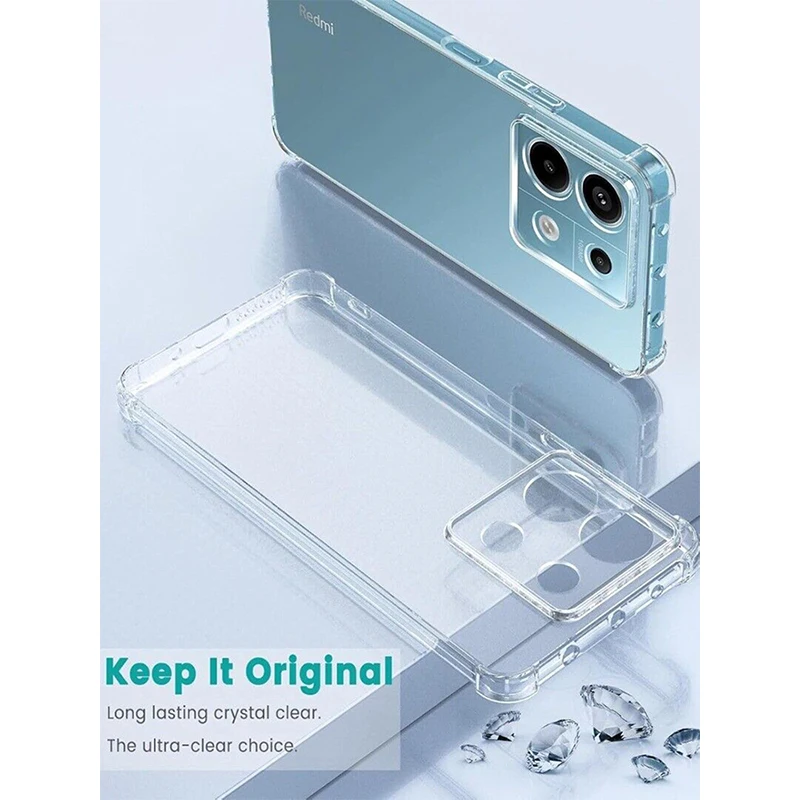 Luxury Clear Shockproof Phone Case - Elegant Protective Back Cover