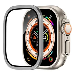 Premium Tempered Glass Screen Protector with Titanium Frame - Ultra 49mm (Silver)