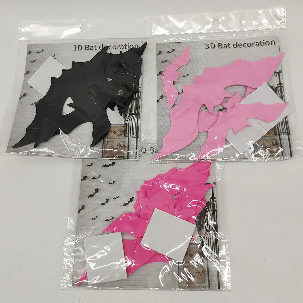 3D Stickers 3D Wall Stickers 48pcs(3packs) Black Rose Red Bat