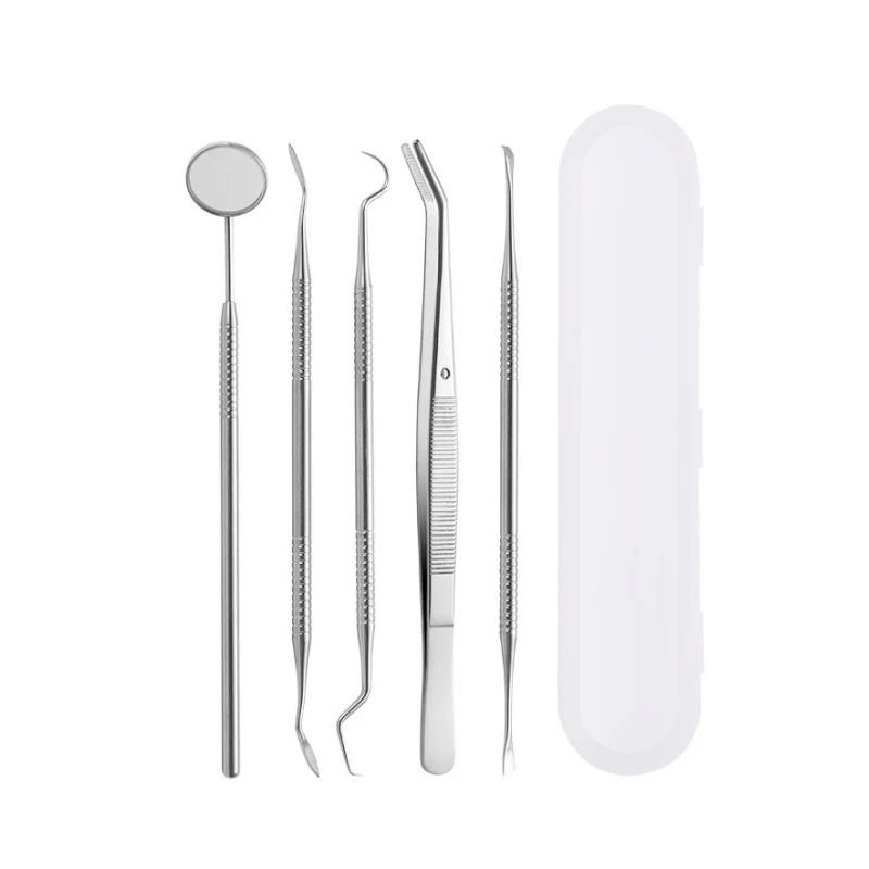 

5Pcs/set Dental Oral Hygiene Kit Oral Care Dentist Tartar Scraper Scaler Calculus Plaque Remover Teeth Cleaning Hygiene Tool Kit