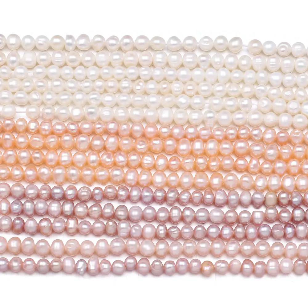 Natural Pearl Real Freshwater Pearls Beads Baroque Loose Spacer Beads 3-4mm For Jewelry Making DIY Bracelet Neckalce Accessories